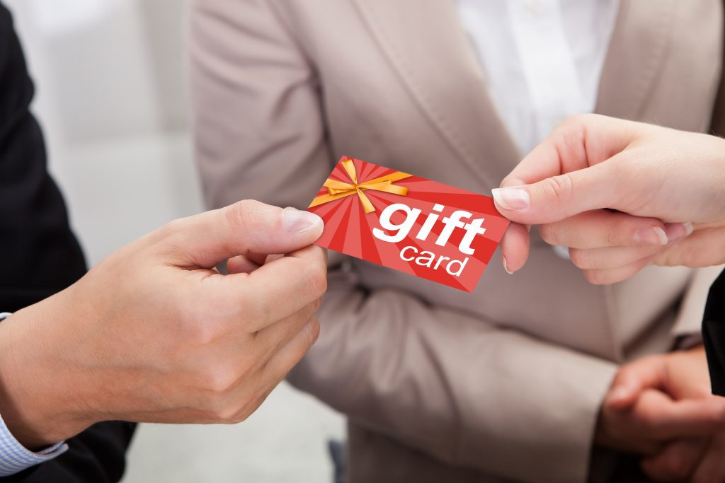 Gift cards as employee benefits
