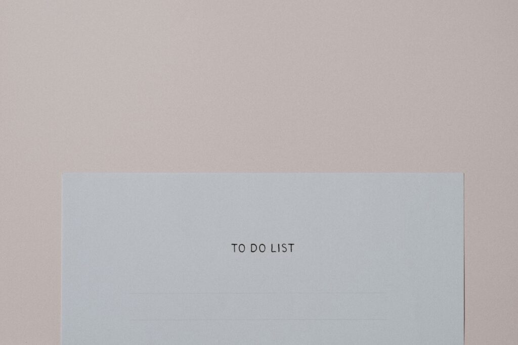 To do list