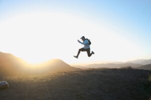 Man jumping high