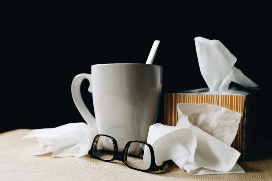 Tissues and a mug