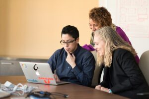 Women working together through change