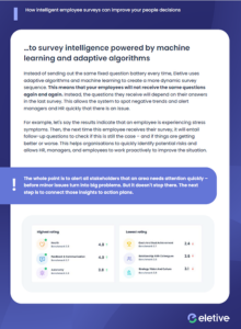 How intelligent
employee surveys
can improve your
people decisions