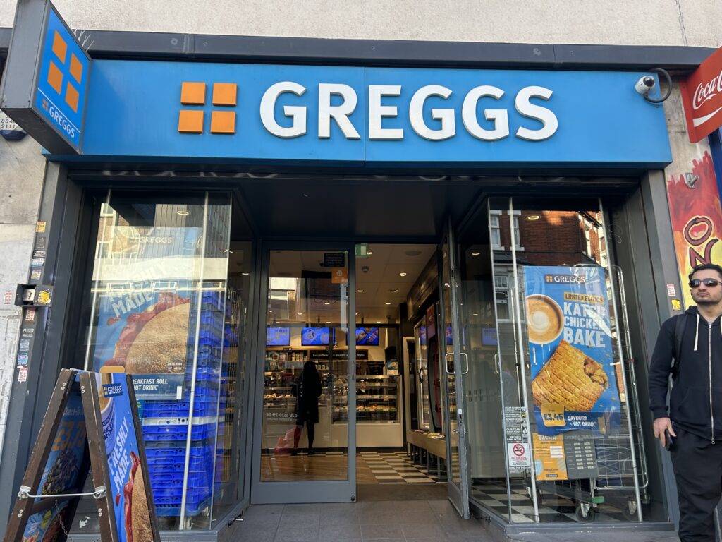 A Greggs shop in London.